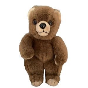 Vintage Antics Brown Bear Plush 1982 Stuffed Animal 10" Made in Korea